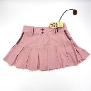 Da-Nang Silk Knit Pleated Mini Skirt